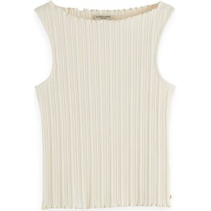 Scotch & Soda U9a00645t Mouwloos T-shirt Beige XS Vrouw