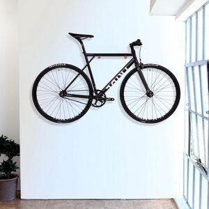 Fietsophangsysteem aan de muur van hout - Handgemaakt - Fiets ophangbeugel - Fiets ophangen aan muur - Fietsbeugel - Fietshaak - voor stadsfietsen, MTB's en elektrische fietsen