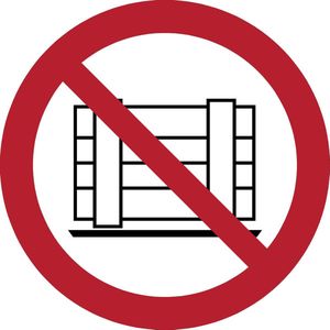 Pictogram bordje Verboden de weg te blokkeren | Ø 200 mm - verpakt per 2 stuks