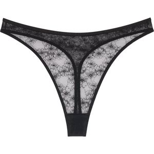 Triumph Bright Spotlight High Leg string Dames Onderbroek - Zwart - Maat 42