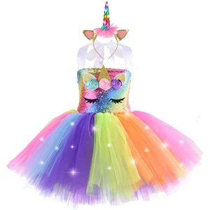 1-2 jaar - Meisjes - Tutu Jurk - Regenboog - Unicorn - Eenhoorn - Jurken - Feest - Verjaardag - Kleding - Party - Prinses - Dansen