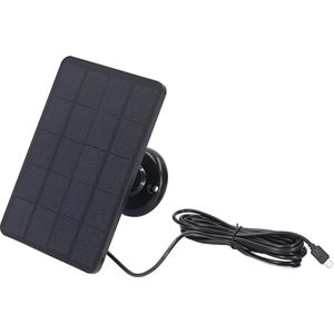 Zonnepaneel Kit Micro USB Camera Opladen - Hoge Efficiëntie Batterij Oplader voor Outdoor Camping RV Trip (Zwart) .