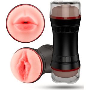G-Toys® Mastrubator Pocket Pussy - 2 in 1 Blowjob & Pussy - Sex Toys voor Mannen - Mastrubators Mond en Vagina - Seksspeeltjes Erotiek Zuigen - Heren Pocketpussy - Man Mastrubator
