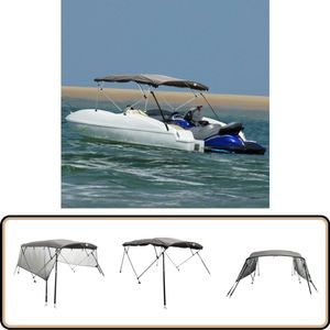 vidaXL Biminitop 4 Bogen - Mesh Zijwanden - 243x198x137 cm Biminitop - Zeilboot - Bootaccessoires - Zonnebescherming - Regenbescherming