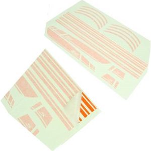 Stickerset Zijscherm Vespa Sprint AMG Oranje + Wiel stickers en Voorkap Stickers Compleet