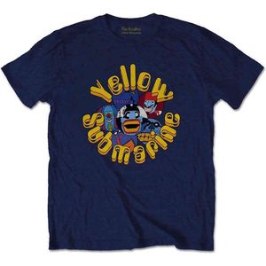 The Beatles - Yellow Submarine Baddies Heren T-shirt - M - Blauw