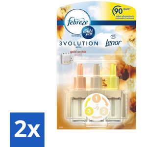 Ambi Pur - 3volution Navulling - Lenor Gold Orchid - Luchtverfrisser - 20 ml - Voordeelverpakking - 2 stuks