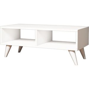TV meubel Bernardina - 90x35x35 cm - Wit - Spaanplaat en Kunststof - Modern Design