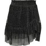 Only Rok Onlmiana Plisse Glitter Skirt Jrs 15279219 Black Dames Maat - S