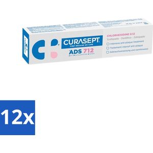 Curasept - Chloorhexidine - Tandbleker - 0.12% - 75 ml - Voordeelverpakking - 12 stuks