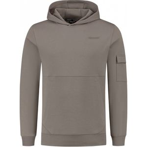 Ballin Amsterdam - Heren Slim fit Sweaters Hoodie LS - Taupe - Maat S