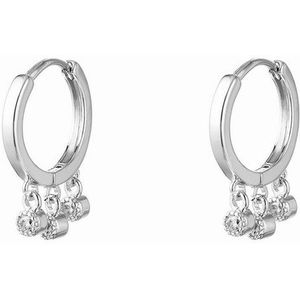 Earrings - oorbellen - kleur zilver-silver - zirkonia - luxe - mam - moederdag - valentijn - liefde - kerst - cadeau - kadotip