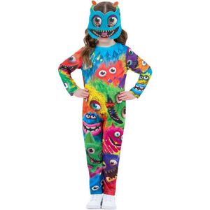 Smiffy's - Monster & Griezel Kostuum - Monster Party Costume Kind Kostuum - Multicolor - Maat 90 - Carnavalskleding - Verkleedkleding