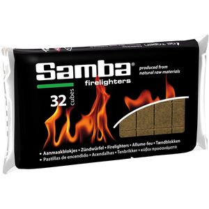 Samba Aanmaakblokjes Bruin (32 Stuks) - Milieuvriendelijk