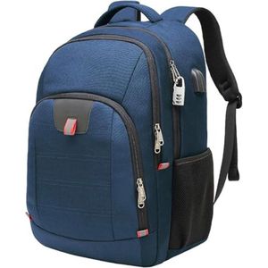 Anti-diefstal rugzak laptop 17,3 inch heren waterdichte rugzak laptop rugzak grote capaciteit zakelijke reisrugzak met opladen USB vrije tijd zaken college zwart