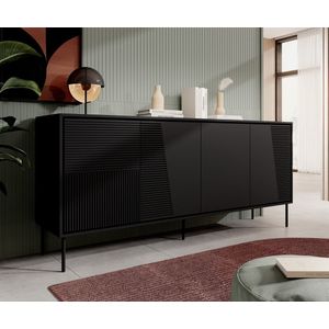 Meubella - Dressoir Blanes - Mat zwart - 200 cm