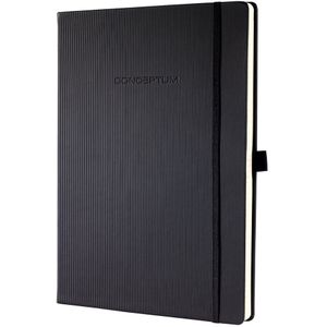 Sigel notitieboek - Conceptum Pure - A4+ - zwart - hardcover - 194 pagina's- 80 grams - lijn - SI-CO116