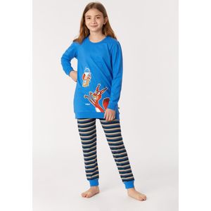 Woody pyjama meisjes - blauw - eekhoorn - 222-1-POP-S/832 - maat 116