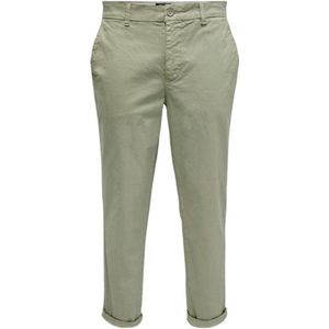 Broek heren- Chino cropped- Only & Sons- Mermaid/groen- Onskent- Maat W33L34