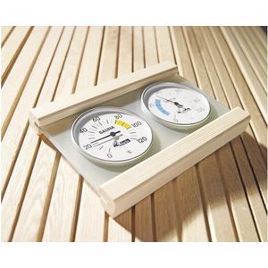 Karibu Sauna Thermometer Hygrometer (Klimaatmeter) - Premium (Ø10cm)