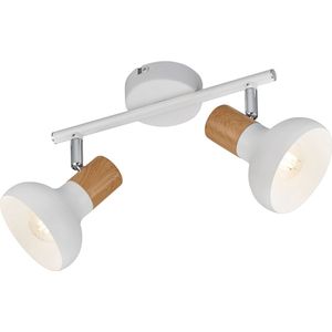 LED Plafondspot - Torna Livori - E14 Fitting - 2-lichts - Rechthoek - Mat Wit - Metaal
