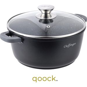 Cheffinger Cooking | Braadpan met deksel | 24cm | Alle warmtebronnen | DC24