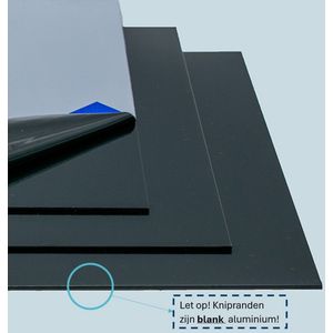 Aluminium Plaat – RAL 9005 – Gitzwart - 1,5mm - 400x200mm