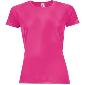 SOLS Dames/dames Sportief T-Shirt met korte mouwen (Neonroze)