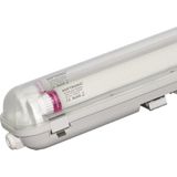 HOFTRONIC - Dubbel LED TL armatuur met lamp - 120cm - 36 Watt 6300 Lumen (175lm/W) - 6000K IP65 waterdicht voor binnen en buiten - T8 G13 fitting - Flikkervrij - Koppelbaar