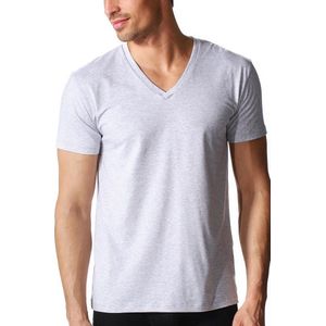 Mey Heren Club V-Neck Shirt 46507 620 Light Grey Melange