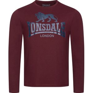 Lonsdale Longsleeve Ayrshire Langarmshirt normale Passform Doppelpack Dark Navy/Oxblood-XXL