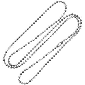 Fako Bijoux® - Bolletjes Ketting - Ball Chain - RVS - Stainless Steel - 2mm - 70cm - Zilverkleurig