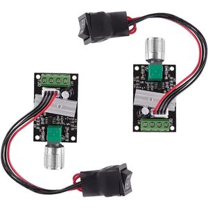 2 Stuks 6V 12V 24V 3A 80W PWM DC Motor Snelheidsregelaar 1203BB Verstelbare Driverschakelaar met Schakelaar voor Elektrische Motor