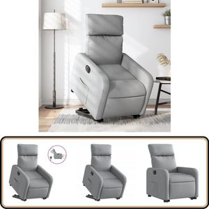 vidaXL Sta-op-stoel - Elektrisch verstelbaar - Lichtgrijs Elektrische Sta-op-stoel - Sta-opstoel - Comfortstoelen - Ergonomische Stoel - Rolstoel Alternatief