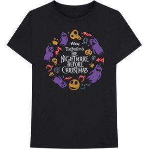 Disney The Nightmare Before Christmas - Character Flight Heren T-shirt - XL - Zwart