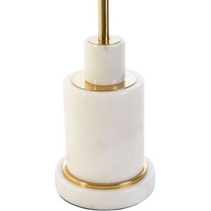 Bureaulamp DKD Home Decor Wit Gouden Metaal Marmer 50 W 220 V 25 x 25 x 81 cm