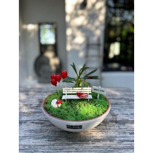 XL Tuintjes | Verjaardag S-II | Handgemaakte Persoonlijke Miniatuurtuinen | Flower Gift | Miniatuur Brief | Uniek cadeau | Bloemen | Cadeau voor Haar en Hem | Koppels | Ouders | Beste Vrienden Cadeau | Voor Beste Vrienden | XLTuintjes