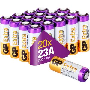 GP Extra Alkaline batterijen 23A batterij 12V A23 MN21 - 20 stuks - Beschermd tegen lekken