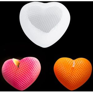 3D Heart Resin Mold Kaars Siliconen Mal Zeep Epoxy Gietvorm Fondant Schimmel voor Chocola Taart Decoratie - Hart Hars Mallen