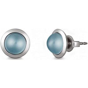Quinn - Zilveren oorstekers met blauwe topaas - 036838958