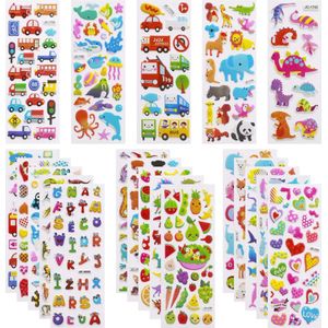 MGM Trading Meafeng 3D-Stickers voor Peuters Kinderen, 550+ Kleurrijke 3D-Stickers voor Jongens, Meisjes, Plakboeken, 3D-Stickers Bevatten Mooie en Interessante Patronen Zoals Fruit, Dieren, Vliegtuigen, Auto's, Dinosaurussen en meer (24 Vellen)