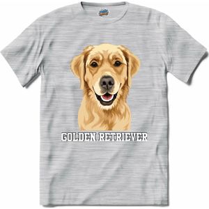 Golder Retriever | Honden - Dogs - Hond - T-Shirt - Unisex - Donker Grijs - Gemêleerd - Maat L