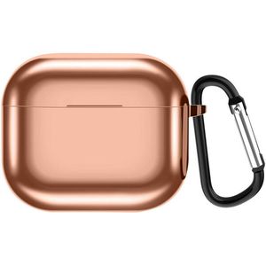 Shieldcase Case - beschermhoes geschikt voor Airpods 3 Metallic TPU case - hoesje geschikt voor Airpods 3 hoesje - optimale bescherming - rosé goud