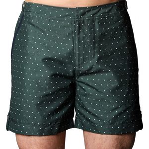 Korte Broek en Zwembroek Heren Sanwin - Donker Groen Tampa Dots - Maat 38 - XL