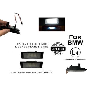 OEM Line - LED Kentekenverlichting set voor BMW 1 Serie E81 E87 F20 F21 6 Serie E63 E64 F06 F12 F13 Z4 E85 E86 I3 LED Kenteken set verlichting units Kenteken lampen verlichting 6000K wit