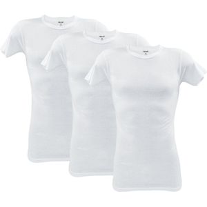 3 stuks SQOTTON O-neck-T-shirt - Wit - Maat XXL