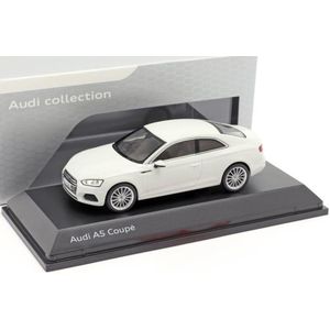 Audi A5 Coupé (Wit) (10 cm) 1/43 Audi Collection Dealer model Spark - Modelauto - Schaalmodel - Model auto - Miniatuurauto - Miniatuur autos