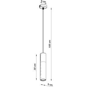 - LED Hanglamp zwart beton BORGIO - 1 x GU10 aansluiting