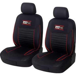 Autostoelhoezen voorstoelen zwart rood / autostoelhoezen set voor bestuurdersstoel en passagiersstoel / Universele autostoelhoes / Auto-accessoires interieurdecoratie