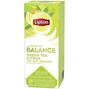 Thee lipton balance green tea citrus 25x1.5gr | Pak a 25 stuk | 6 stuks